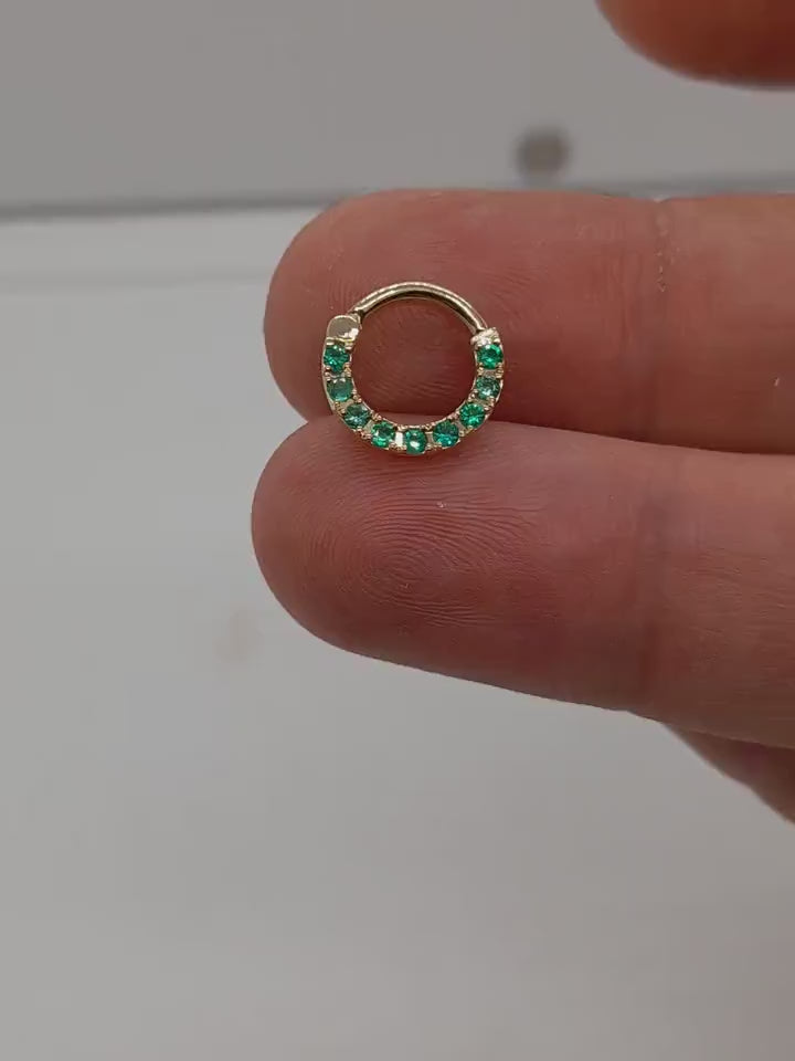 Emeralds Helix Piercing