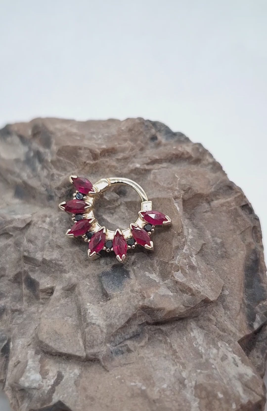 Tragus Hoop Marquise Ruby