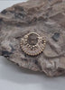 14k Hammered Textured Septum Clicker White Diamonds