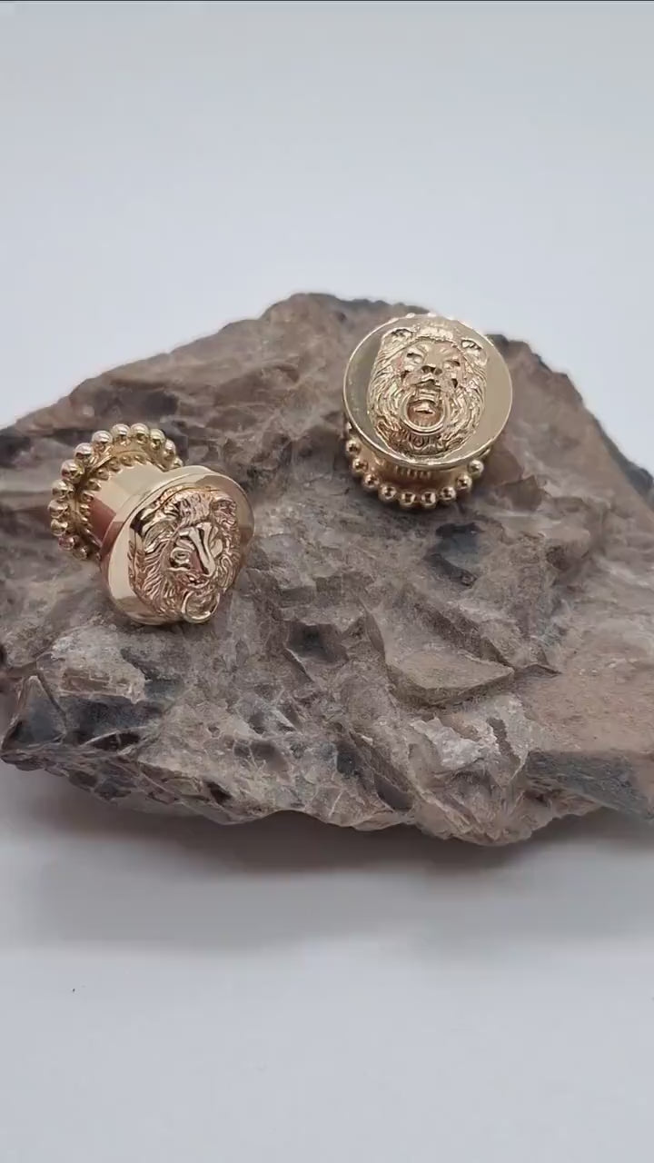 Lion Ear Plugs Solid Gold