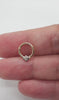 Diamond Hoop Earrings 14k Septum Clicker Helix Piercing Jewelry