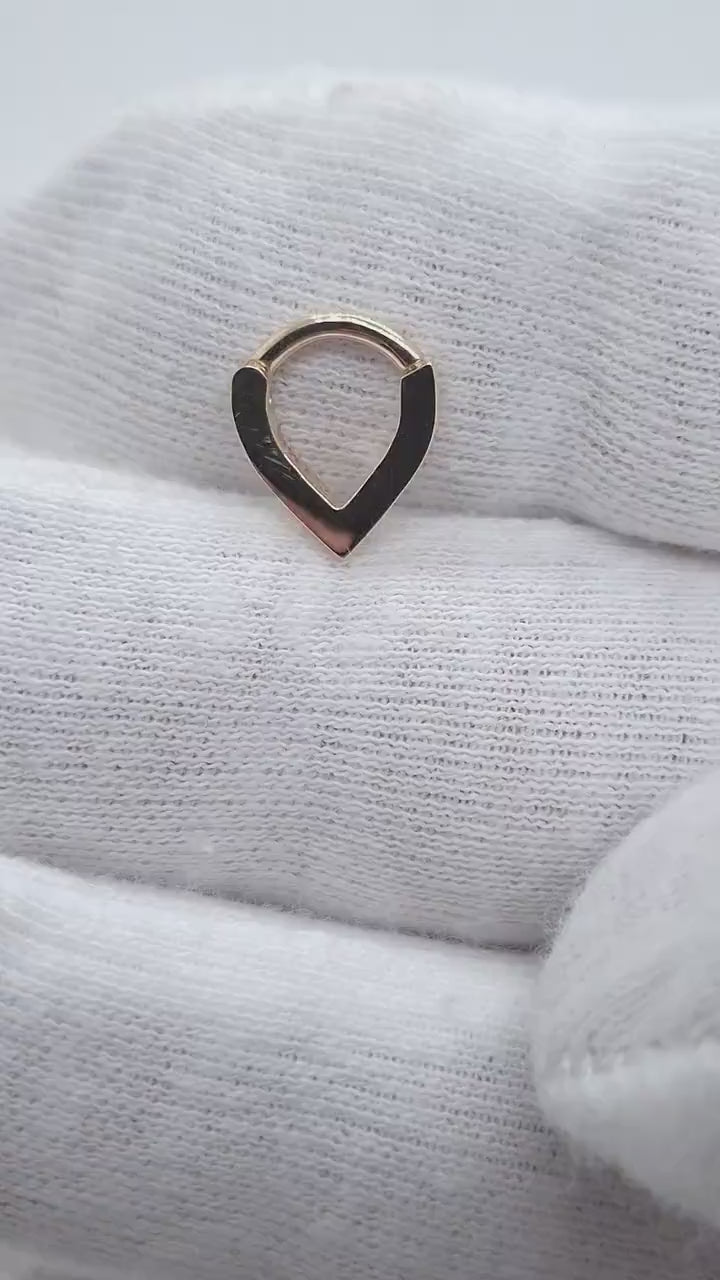 14k Piercing Triangle Septum Ring Cartilage Earring Helix Hoop