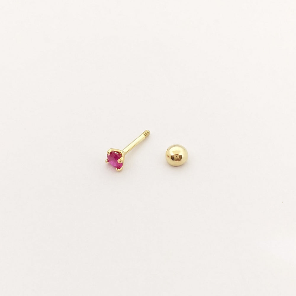 Labret Ruby Stud