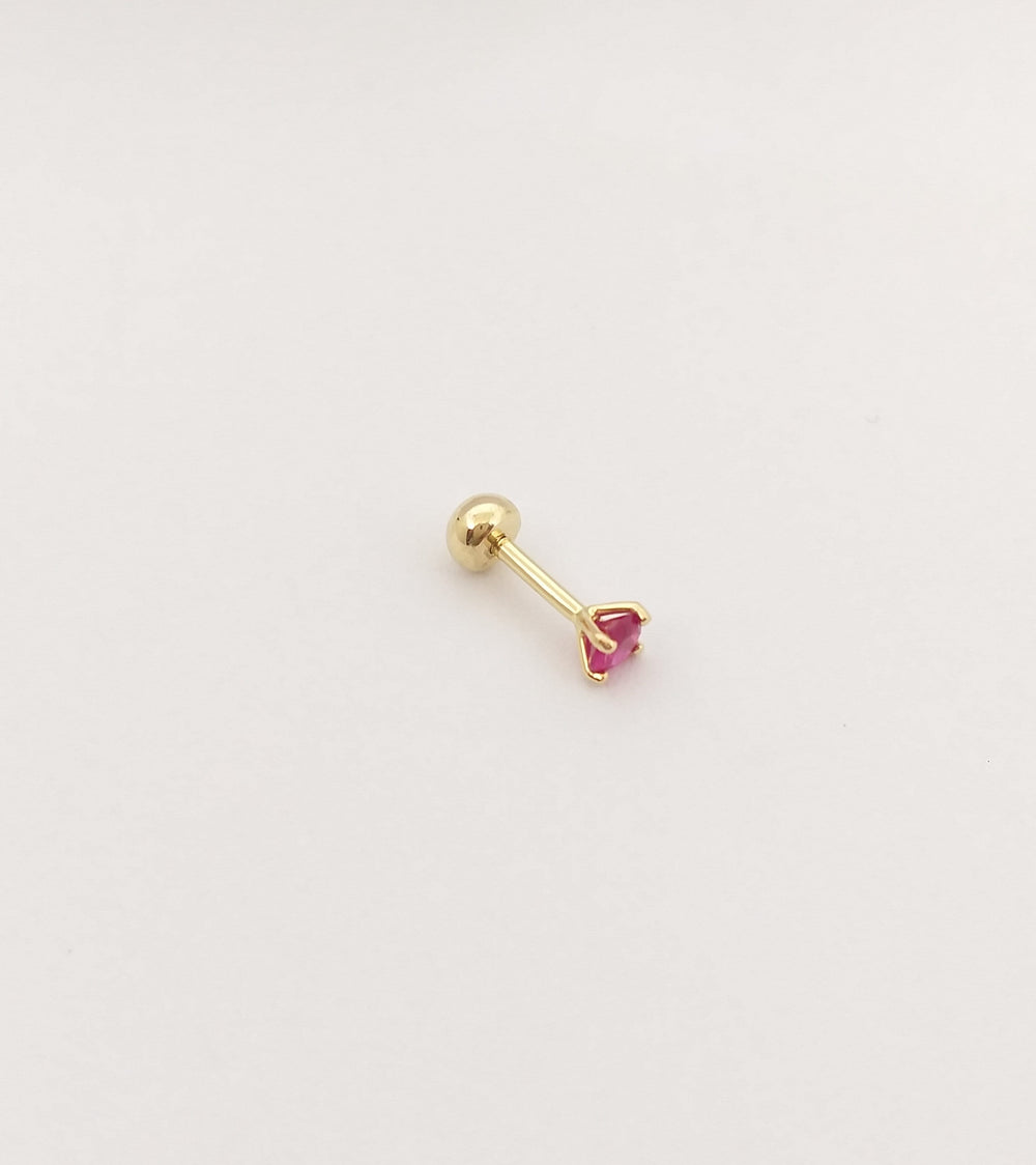 Labret Ruby Stud