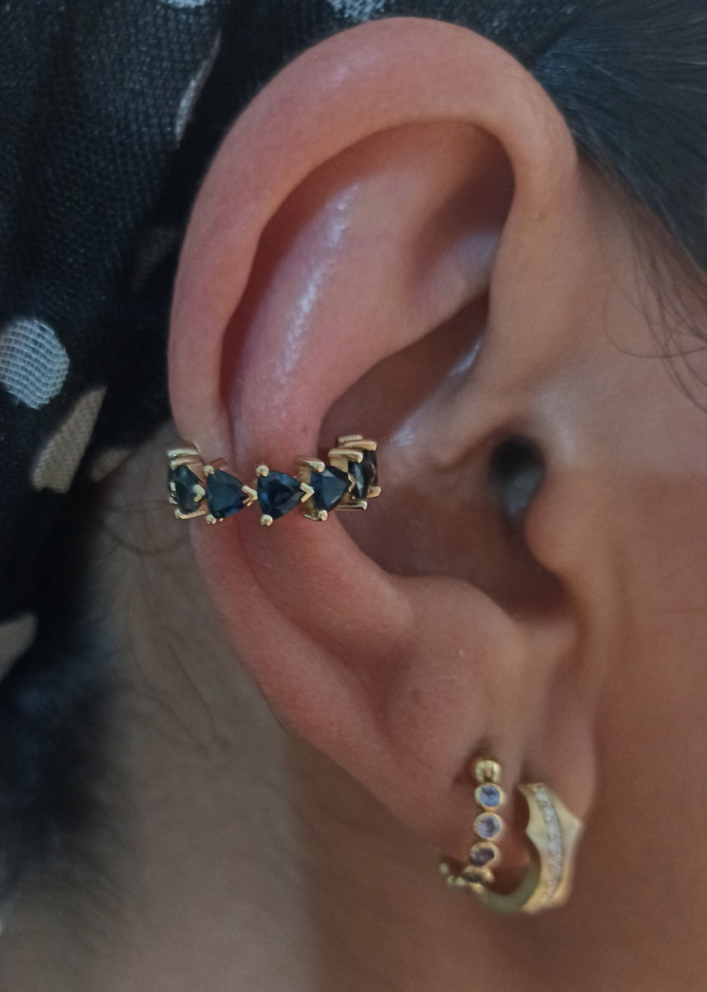 Sapphires Conch Earrings